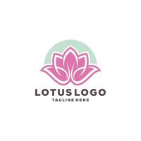 diseño de logotipo de belleza de loto vectorial con concepto creativo vector