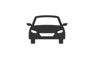 CAR front view icon logo for template vector with black color.