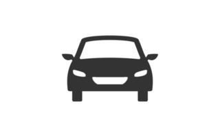 CAR front view icon logo for template vector with black color.