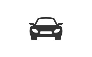 CAR front view icon logo for template vector with black color.
