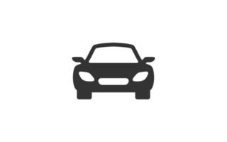 CAR front view icon logo for template vector with black color.