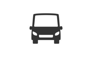 CAR front view icon logo for template vector with black color.