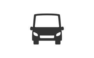 CAR front view icon logo for template vector with black color.