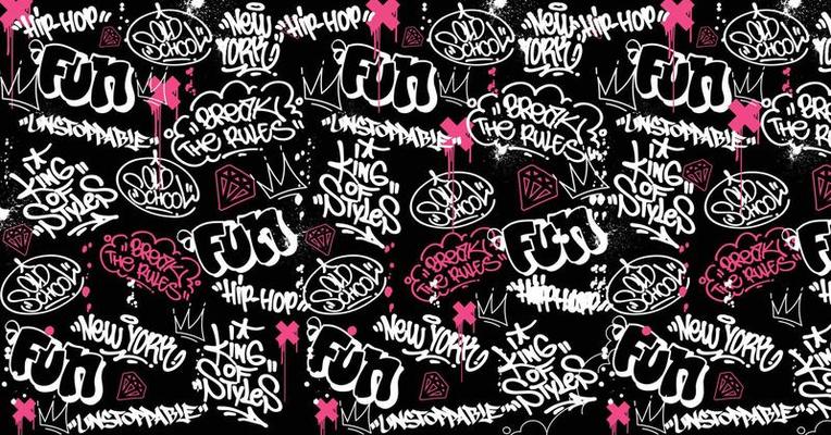 Graffiti art background with scribble throw-up and tagging hand-drawn style. Street art graffiti urban theme for prints, patterns, banners, and textiles in vector format