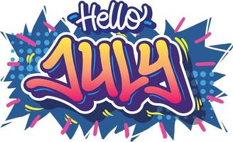 Name of months in readable lettering graffiti style vector design with vibrant color. Isolated on white background.