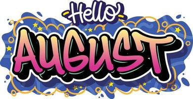 nombre de los meses en un diseño vectorial de estilo graffiti con letras legibles con colores vibrantes. aislado sobre fondo blanco. vector