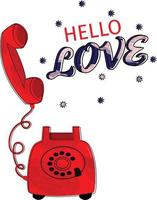 hello love Tshirt Design vector