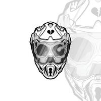 casco de carreras de calaveras vector