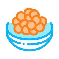 Caviar On Tray Icon Vector Outline Illustration