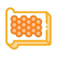 caviar en pan icono vector ilustración de contorno