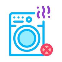 Broken Washer Icon Vector Outline Illustration