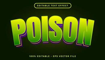 poison 3d text effect and editable text effect vector