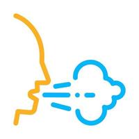 Human Coughing Icon Vector Outline Illustration