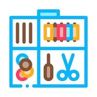 Sewing Kit Case Icon Vector Outline Illustration