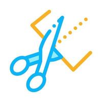 Scissors Cutting Icon Vector Outline Illustration