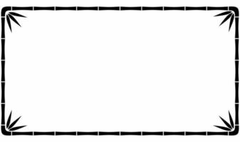 rectangular bamboo or sugarcane frame with copy space for your text or design vector