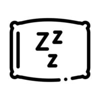 almohada acogedora para dormir ilustración de contorno de icono vector