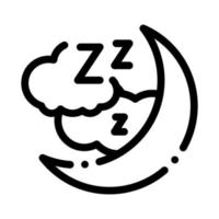 Night Sky With Moon Icon Outline Illustration vector