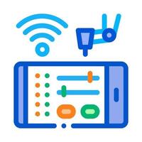 telephone settings via wi-fi icon vector outline illustration