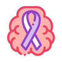Brain And Health Ribbon Icon Outline Illustration vector