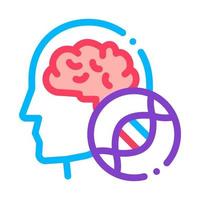 Man Head Brain Molecule Icon Outline Illustration vector