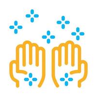 Cleaned Health Hands Icon Outline Illustration vector