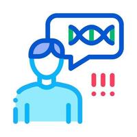 Man Genetic Molecule Icon Outline Illustration vector