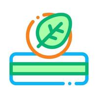 Mattress Eco Tree Leaf Icon Outline Illustration vector