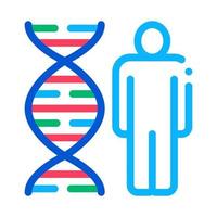 Human And Molecule Dna Icon Outline Illustration vector