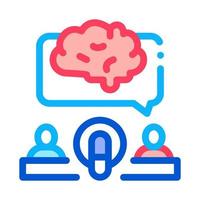 Human Microphone Brain Icon Outline Illustration vector