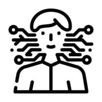 artificial intelligence line icon vector illustration