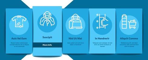 Shoplifting Onboarding Elements Icons Set Vector