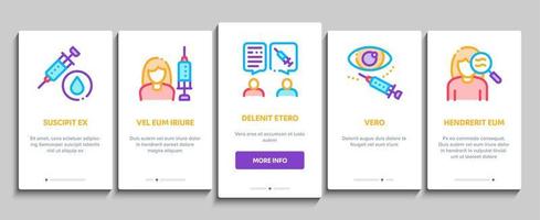 Injections Onboarding Elements Icons Set Vector