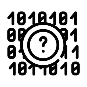 code data science line icon vector illustration