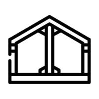 building metallic framework line icon vector illustration