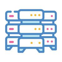 data center server color icon vector illustration