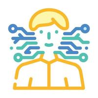 artificial intelligence color icon vector illustration