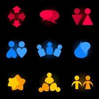 Set of icons for web design. A vector illustration