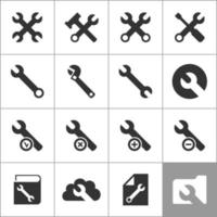 Set of icons of the tool. A vector illustration