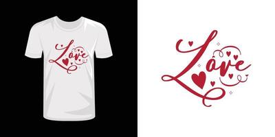 diseño de camiseta de tipografía de día de san valentín vector