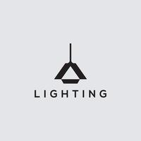 línea de iluminación vector logo plantilla arte eco energía electricidad idea concepto