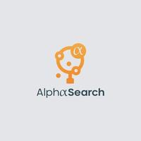 Search logo uses the letters A as a magnifying glass symbol vector