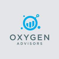 modern logo design for the word OXYGEN vector