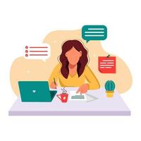 E-learning, online learning at home. Modern concepts of vector illustrations for the development of websites and mobile sites