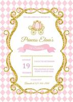 invitation card for the girls first birthday party. Template for baby shower invitation. one year vector