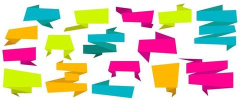 Empty bright speech bubbles and tapes installed with cartoon chat boxes of various shapes isolated on a white background. vector illustration