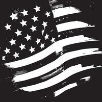 Black and white realistic abstract flag of America, country independence day, national traditions - Vector