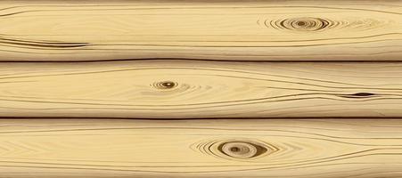 Panoramic light wood texture with knots, plank background - Vector