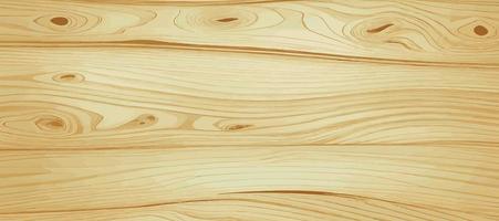 Panoramic light wood texture with knots, plank background - Vector illustration