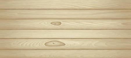 Panoramic light wood texture with knots, plank background - Vector